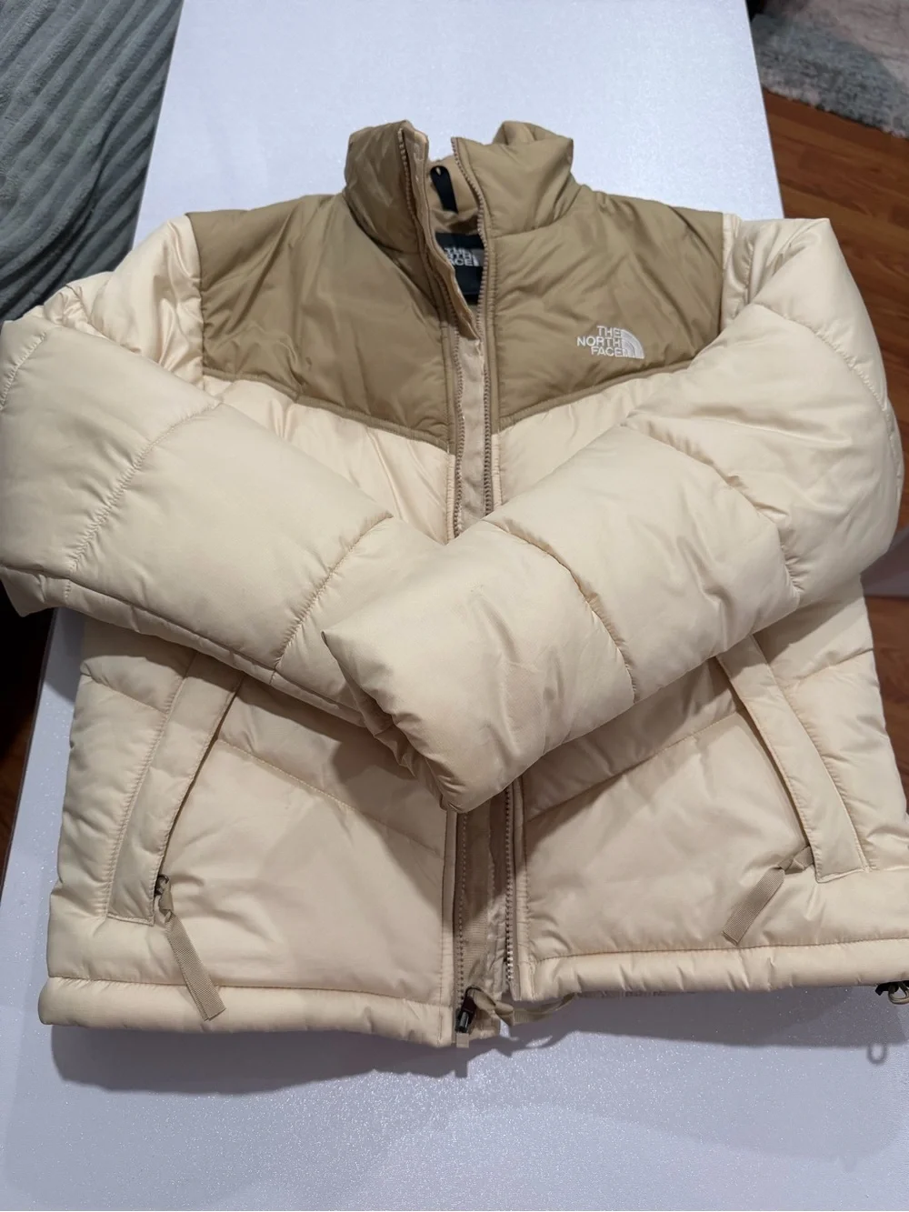The North Face Beige & Tan Insulated Puffer Jacket